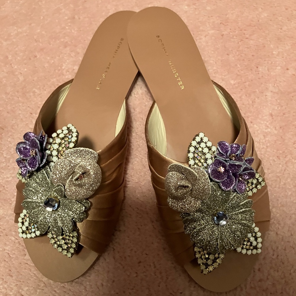 Sophia Webster flower embellished sandals brand new
